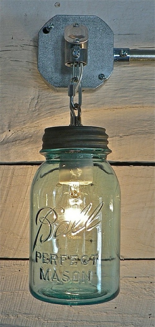 beautiful modern mason jar lights hanging idea