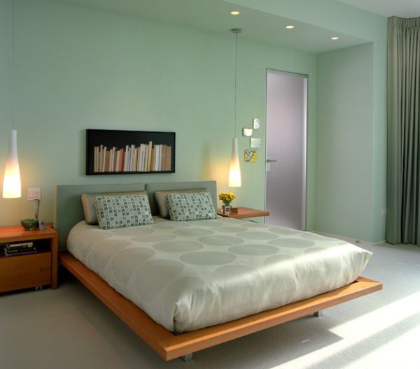 Cool-slaapkamer-kleurenpalet-accenten-platform-bed