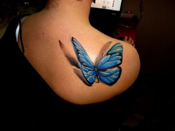 δροσερό τατουάζ 3d πλάτη τατουάζ πεταλούδα