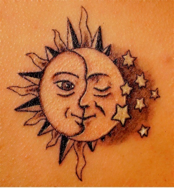 tetování nápady hvězdy tetování znamenají slunce měsíce