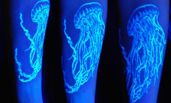 татуировка uv татуировка медузи