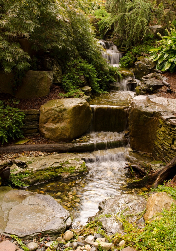 idées de jardin d'eau fraîche étang de pierre paysage magnifique