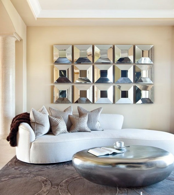 Sofabord installasjon vegg sidebord i sølv effektive
