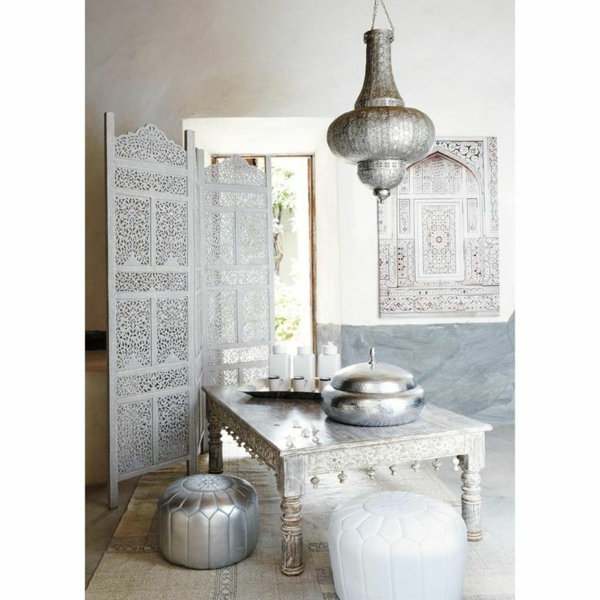 Sofabord Marokkanske sideborde i sølv