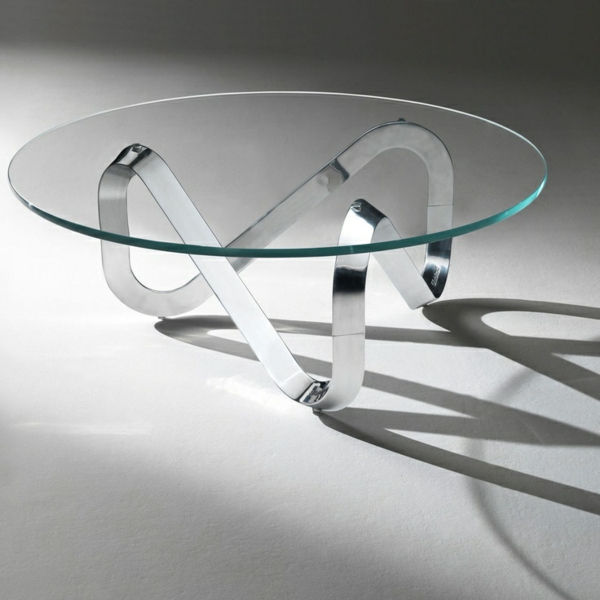 Sidebord i sølv bordplade bord ben