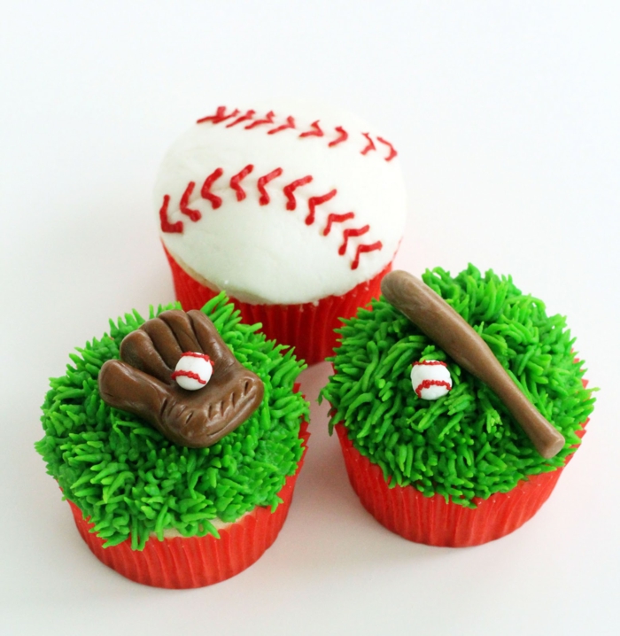 cupcake deco ιδέες μπέιζμπολ κόμμα αθλητικά κίνητρα
