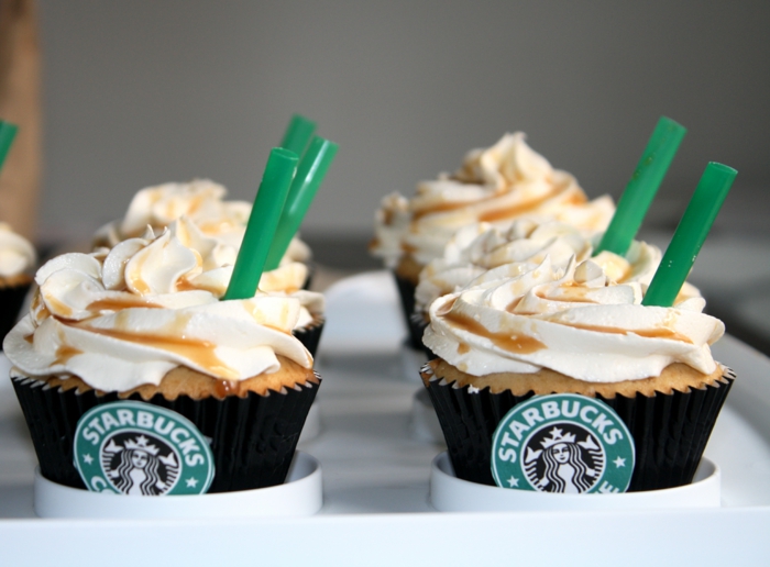 cupcake ντεκό ιδέες starbucks καραμέλα frappuccino