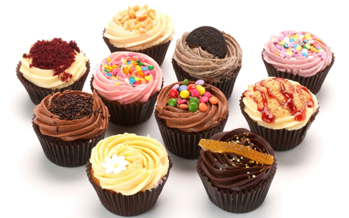 cupcake deco muffins πάρτι γενεθλίων κόμμα αστέρια λουλούδια καραμέλα σοκολάτα ψεκάζει