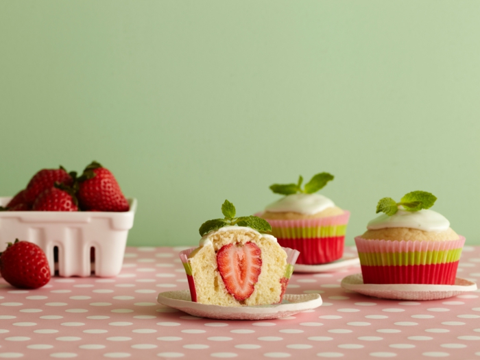 cupcake deco muffins καλοκαιρινές ιδέες κόμμα φράουλες