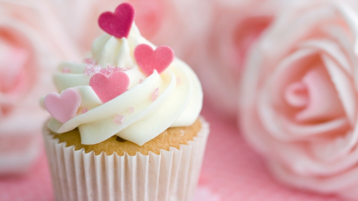 cupcake deco muffins κρέμα γαμήλια καρδιά