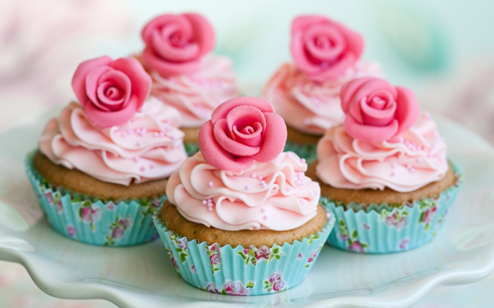 Cupcake deco muffins рози поръсва реколта идеи