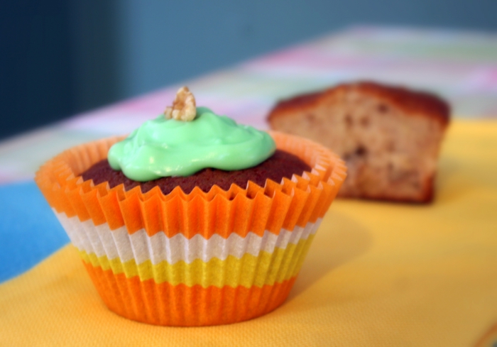 Cupcake διακοσμητικά muffins ψήνουν οι ίδιοι shoko πράσινο topping