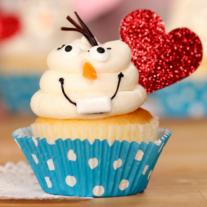 Cupcake διακόσμηση muffins Valentine's Day ιδέες καρδιά αρσενικό