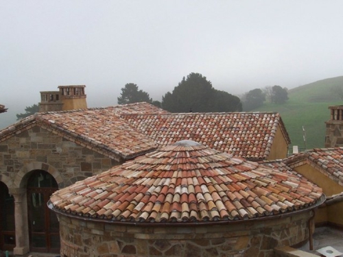 屋顶砖经典理念意大利风格的门面