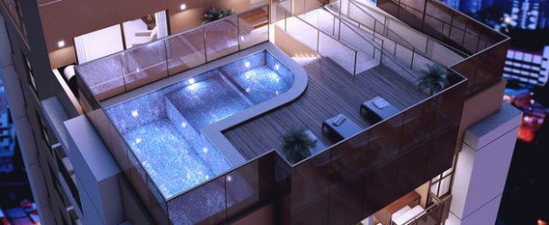 Idées de conception de terrasse sur le toit piscine sur le toit