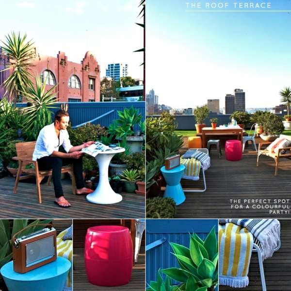 decking furniture ideas terrace relax sunshade