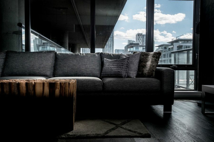 penthouse møbler plys sofa stue