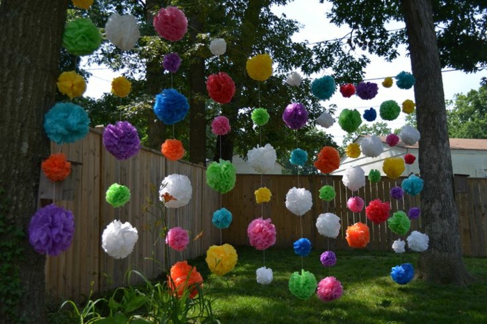 украсяват градинската партия цветни деко идеи заден двор украсяват