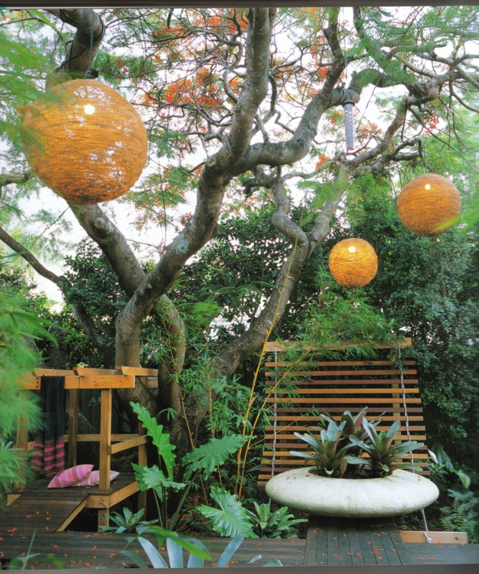 декорация градинско парти фенери осветление оранжево