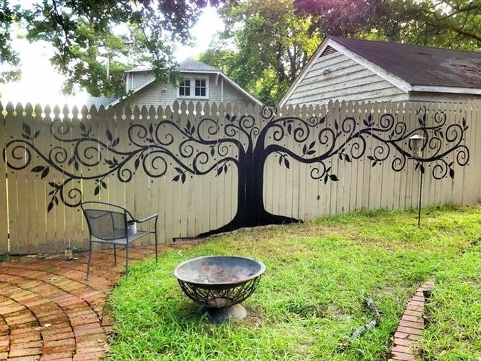decorar ideas para la cerca del jardín