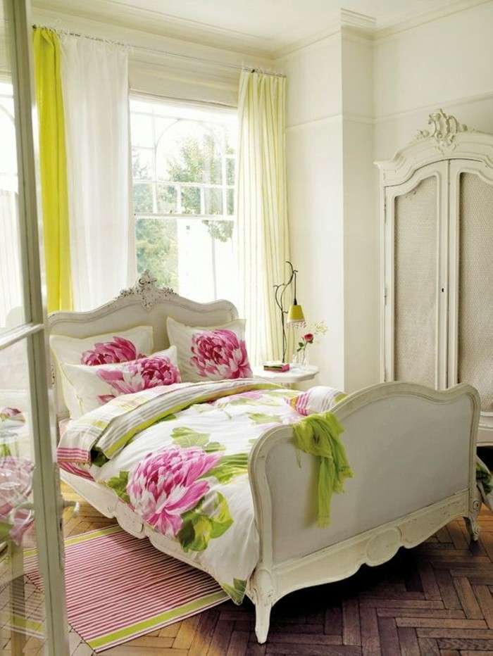 装饰创意卧室床上用品花卉图案