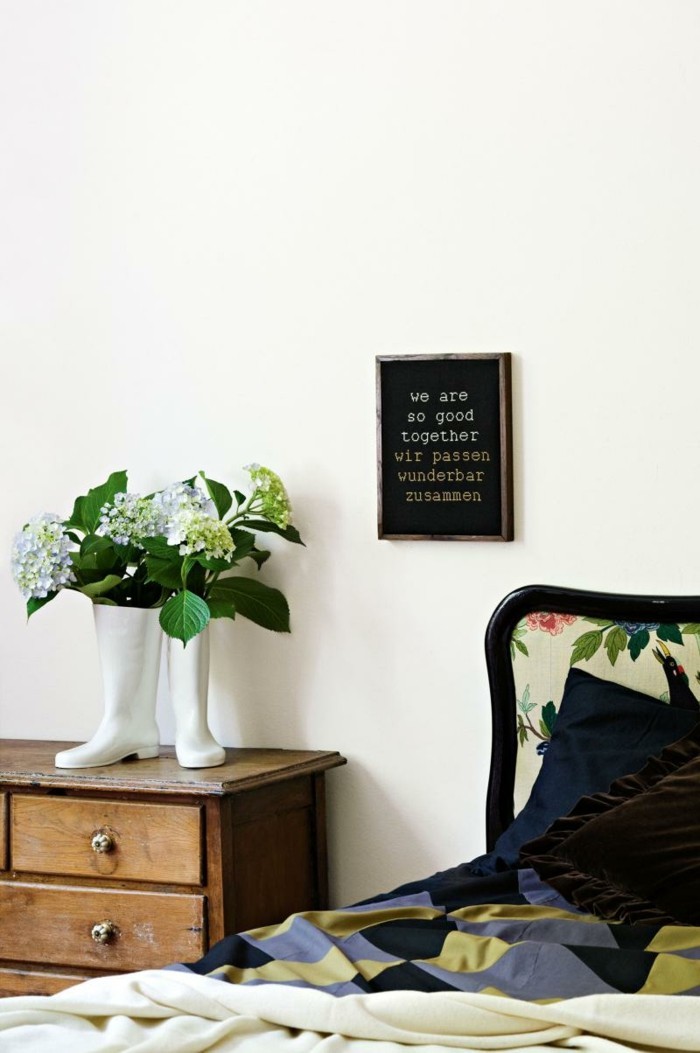 装饰的想法卧室植物酷花瓶美丽的床上用品