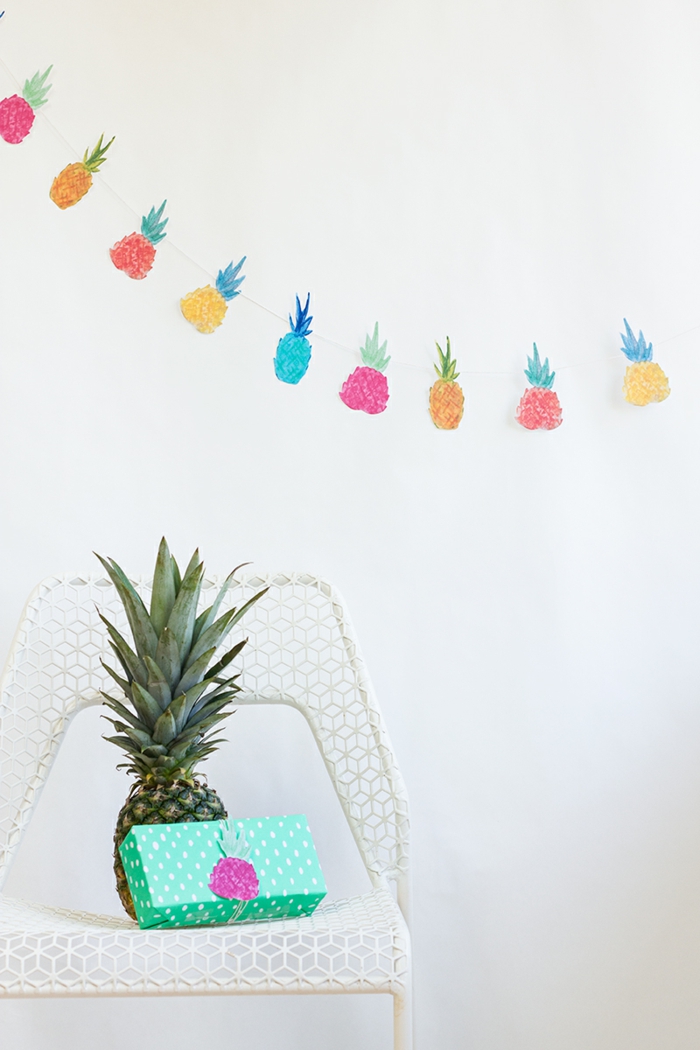 faire vos propres idées guirlande de fruits décoration murale