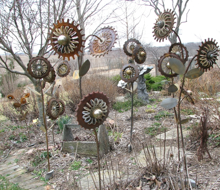 ιδέες διακόσμησης σπιτικό gartendeko επαναχρησιμοποιούνται υλικά βύσματα κήπου