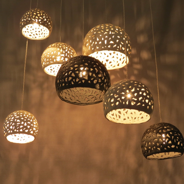 decoratie verlichting elelgante hanglampen marokkaanse stijl gesneden metaal