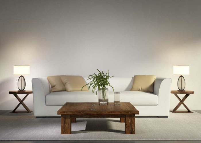 decoratie verlichting tafellampen minimalistische woonkamer
