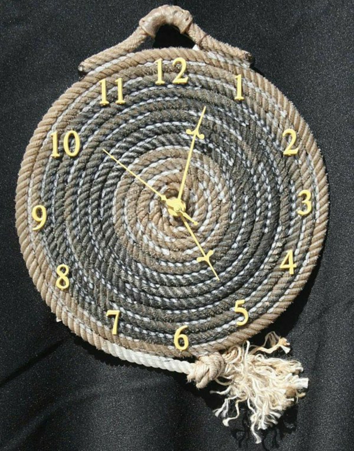 Παραδείγματα επίπλων deco σχοινί διακόσμηση ρολόι τοίχου