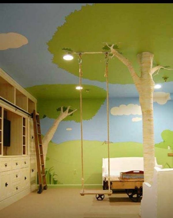 deco ideer til børnehave træ motiv skabet