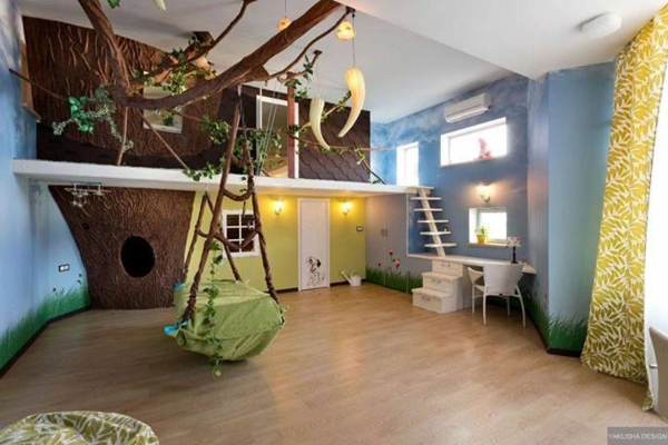 dekoration ideer til børns værelser skovmotiver