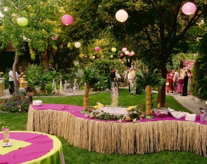 装饰理念花园派对花园灯婚礼花园的想法