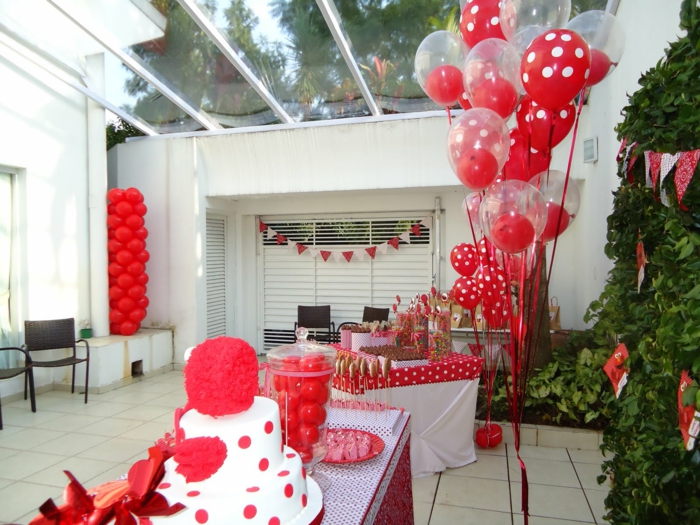 dekorace nápady zahrada party stolní dekorace nápady balóny narozeninová party