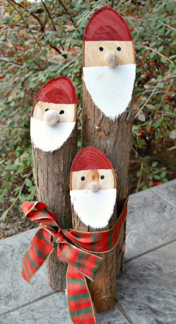 Deco ideeën Kerst crafting santa claus hout