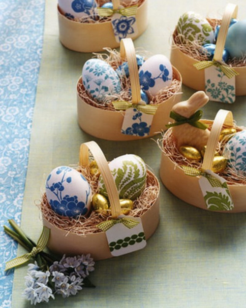 декоративен кош идея декор великденски яйца