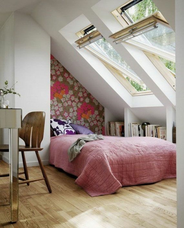 декоративна малка спалня на покрива