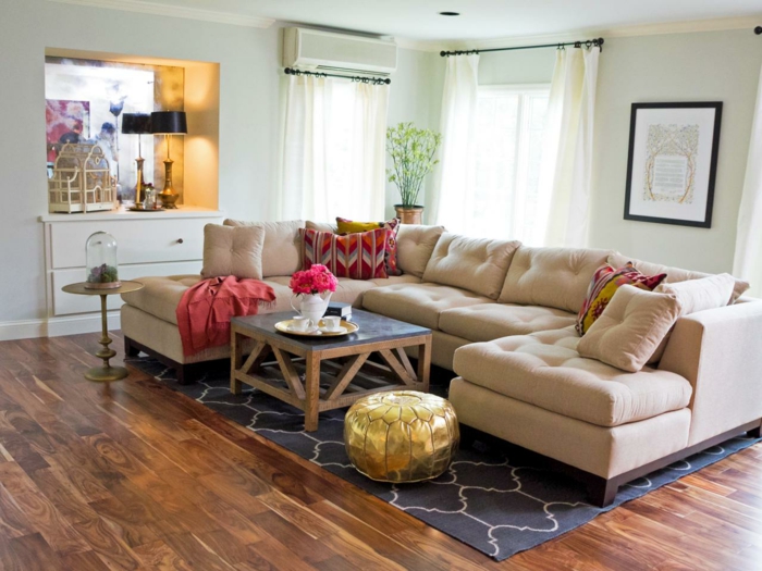 design gulv stue stue hjørne sofa teppe parkett