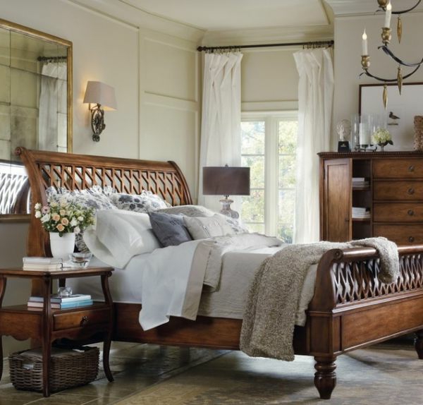 diseño increíble celosía trineo cama de madera