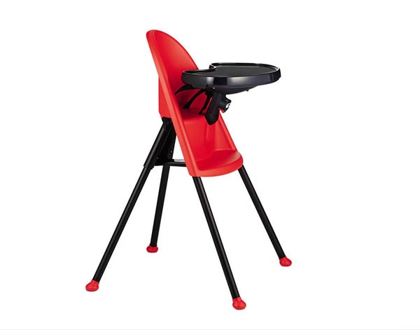 designer barnas møbler høye stoler for babyens stol rød svart