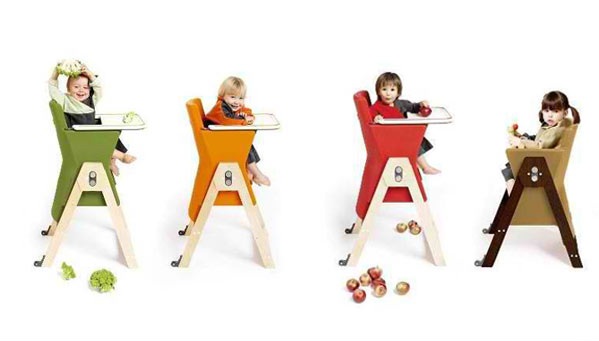designer barnas møbler høye stoler for babyer farget barnestoler