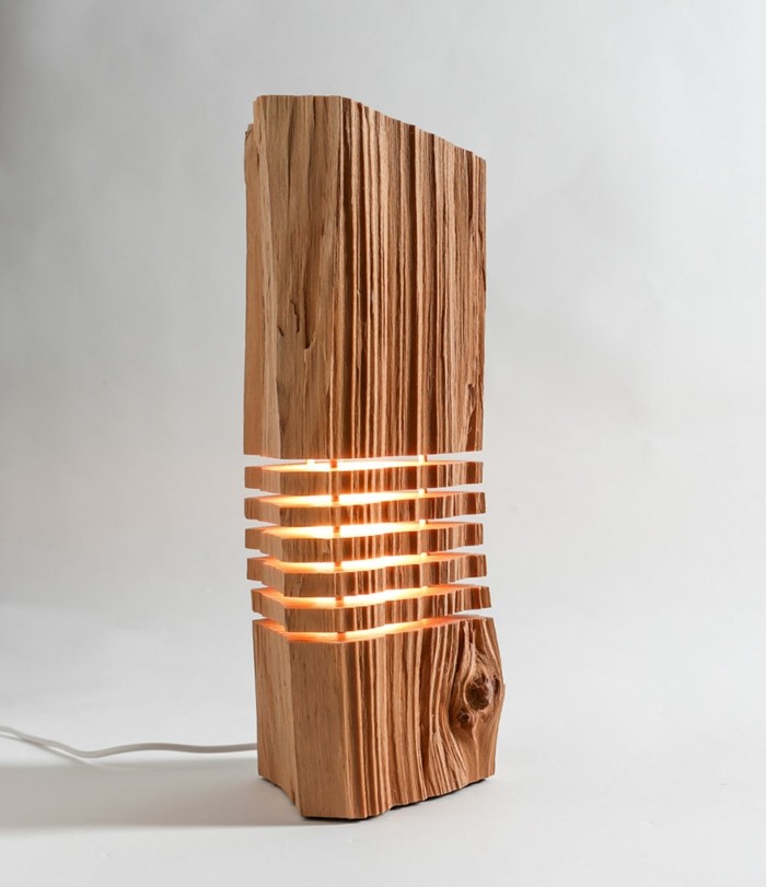 מנורות מעוצבות עצי הסקה אור טבעי עץ