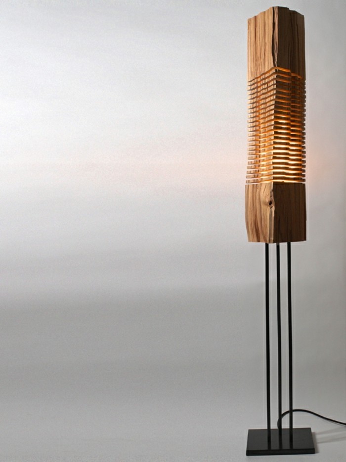 מנורות מעצבים עצי הסקה עץ טבעי עיצוב המנורה