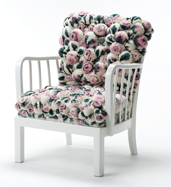 дизайнерски фотьойл флорален дизайн bommel MYK помпон стол2.1