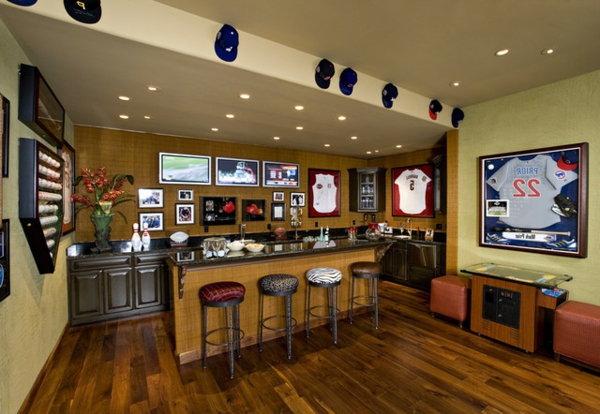 The bar home eclectic design for sports lovers