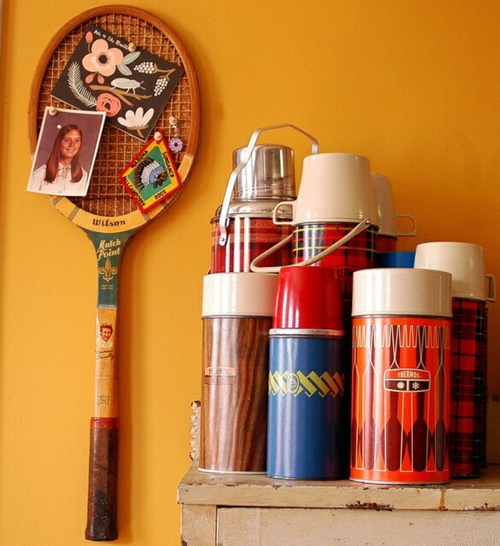 DIY dekorace ze starých tenisových raket Wanddkeo tinker