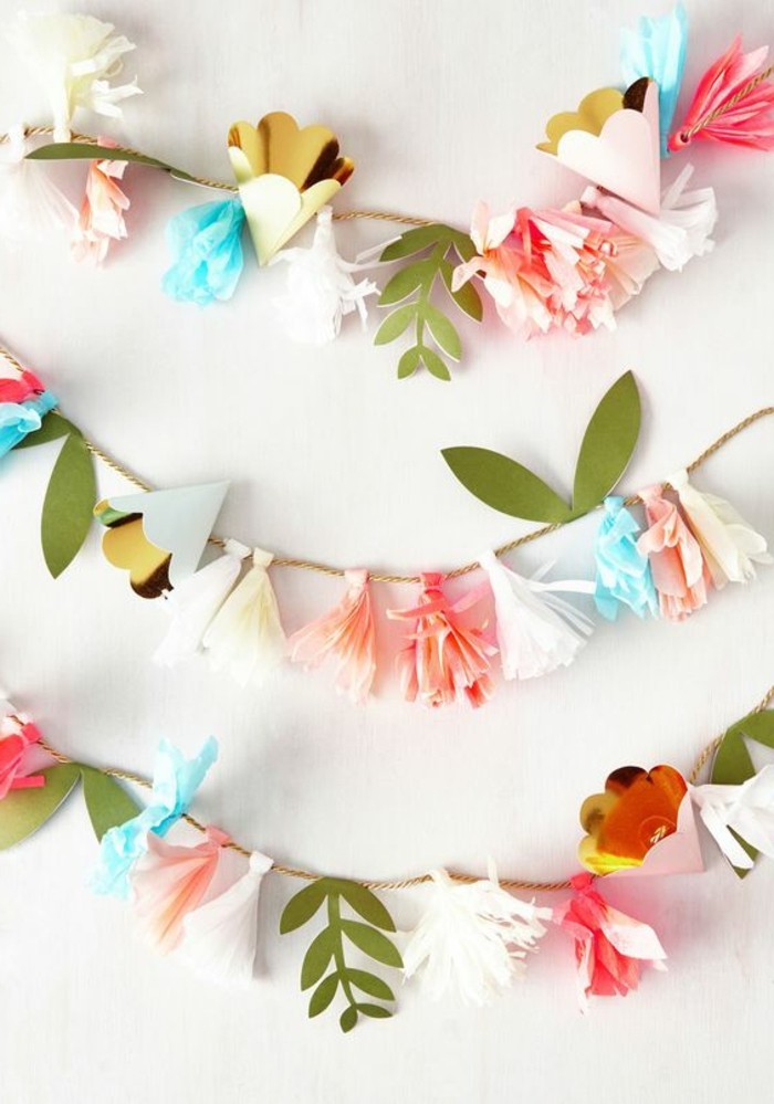 diy decoratie platte lente decoratie gemaakt van papier en servetten