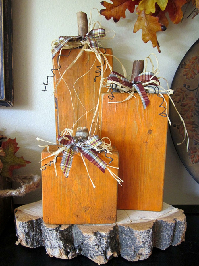 diy deco-ideeën grappige houten decoratie voor de herfst