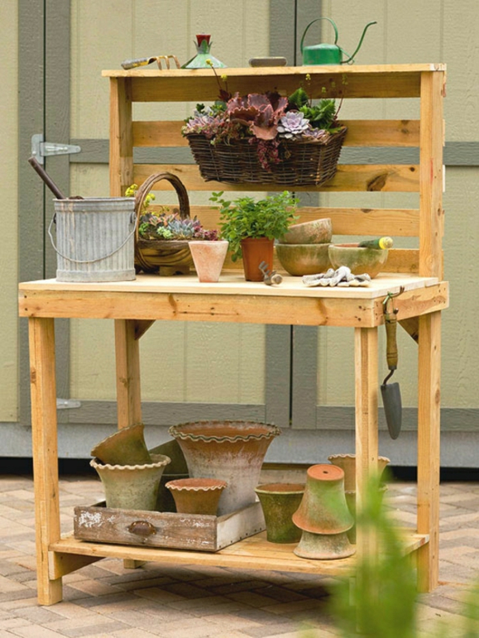 DIY градински мебели от палета цветна кутия